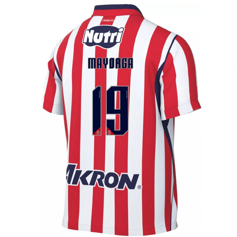Danxen Donna Maglia Alejandro Mayorga #19 Rosso Bianco Kit Gara Home 2026/27 Maglietta
