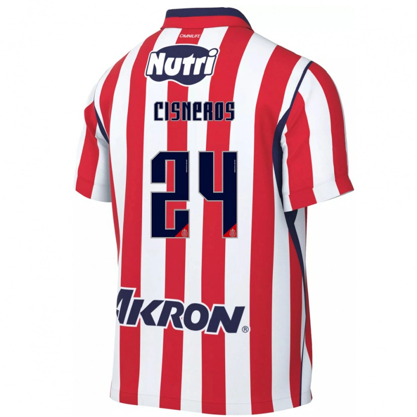 Danxen Donna Maglia Carlos Cisneros #24 Rosso Bianco Kit Gara Home 2026/27 Maglietta