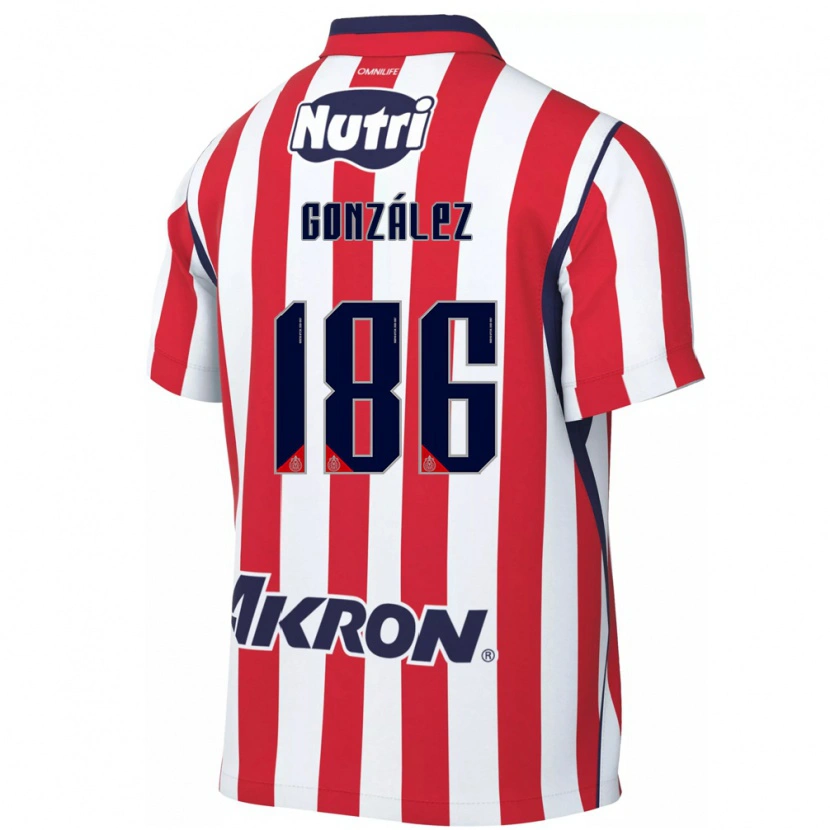 Danxen Donna Maglia Diego González #186 Rosso Bianco Kit Gara Home 2026/27 Maglietta