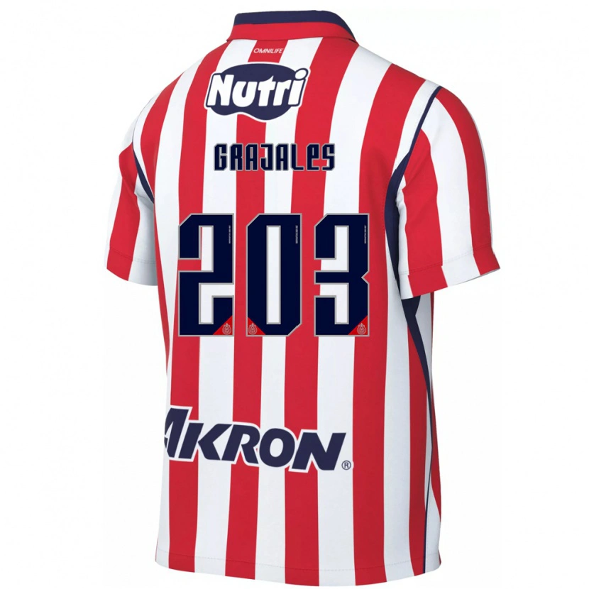 Danxen Donna Maglia Jhonnatan Grajales #203 Rosso Bianco Kit Gara Home 2026/27 Maglietta