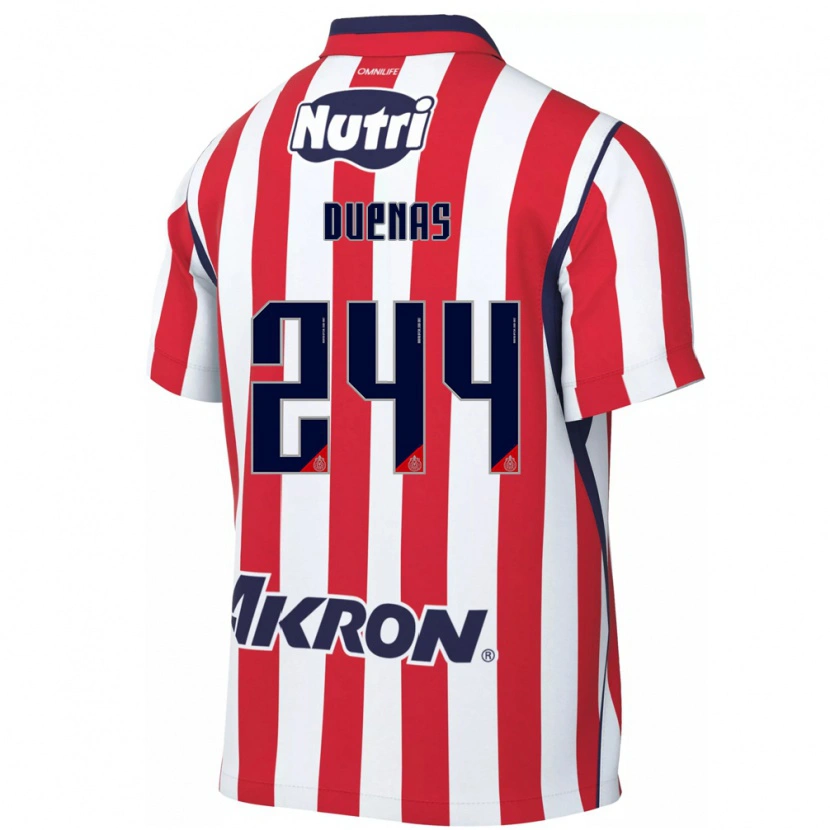 Danxen Donna Maglia Omar Dueñas #244 Rosso Bianco Kit Gara Home 2026/27 Maglietta