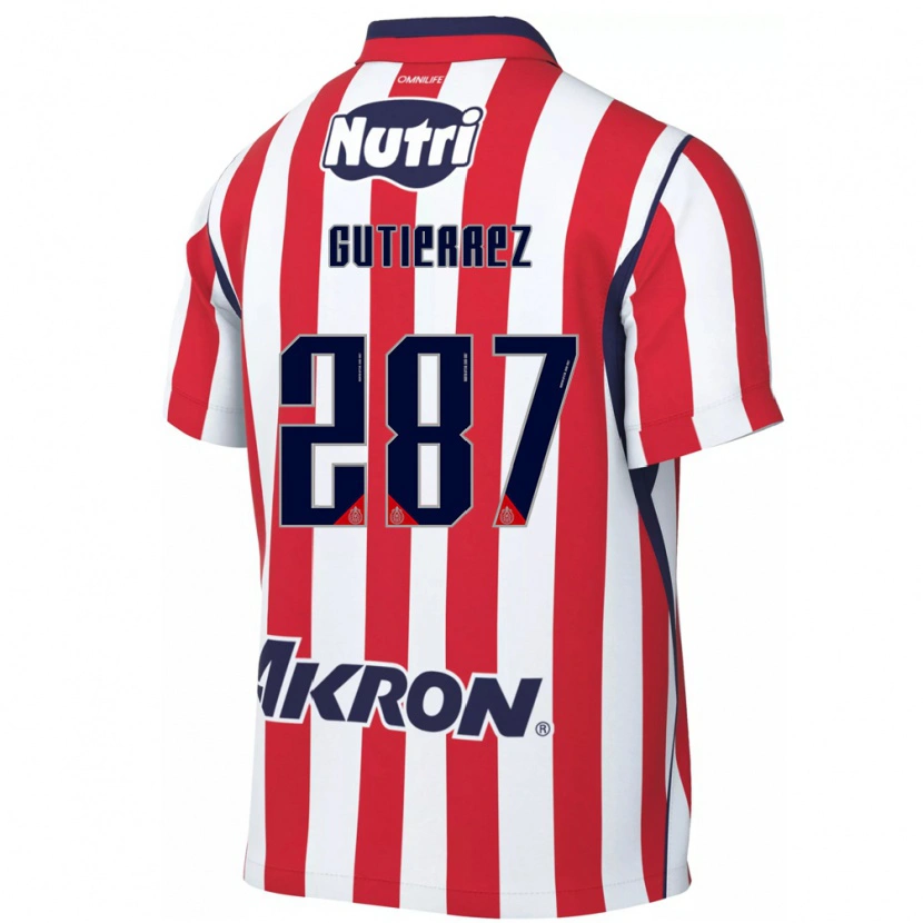 Danxen Donna Maglia Gerson Gutiérrez #287 Rosso Bianco Kit Gara Home 2026/27 Maglietta