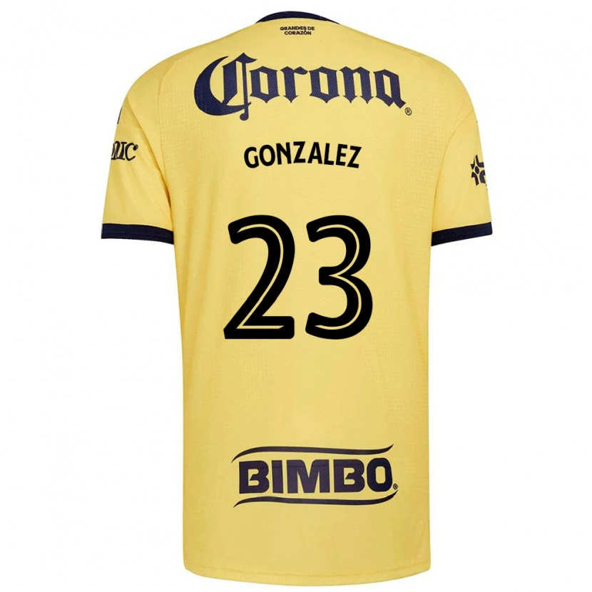 Danxen Donna Maglia Itzel Gonzalez #23 Giallo Rosso Nero Kit Gara Home 2026/27 Maglietta