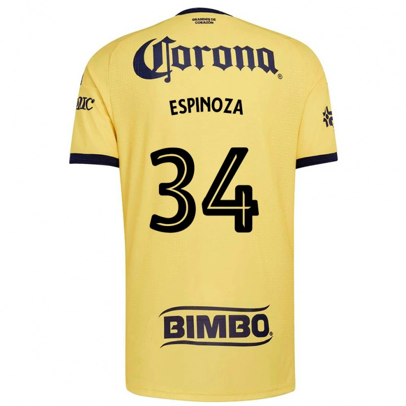 Danxen Donna Maglia Dagoberto Espinoza #34 Giallo Rosso Nero Kit Gara Home 2026/27 Maglietta