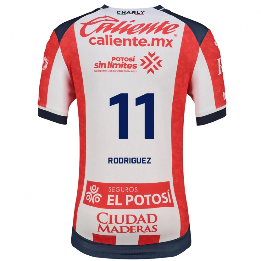 Danxen Donna Maglia David Rodríguez #11 Rosso Bianco Nero Kit Gara Home 2026/27 Maglietta