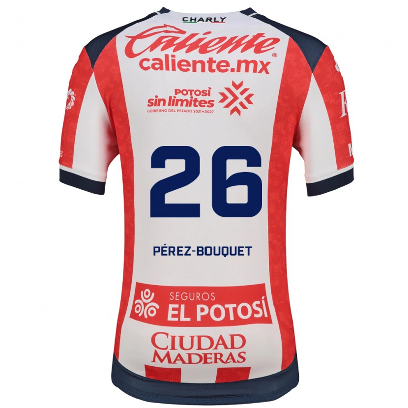 Danxen Donna Maglia Sebastián Pérez-Bouquet #26 Rosso Bianco Nero Kit Gara Home 2026/27 Maglietta