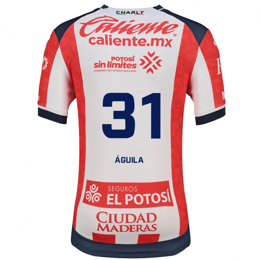 Danxen Donna Maglia Eduardo Águila #31 Rosso Bianco Nero Kit Gara Home 2026/27 Maglietta