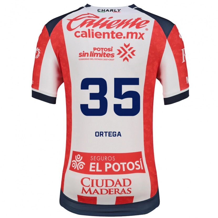 Danxen Donna Maglia Kevin Ortega #35 Rosso Bianco Nero Kit Gara Home 2026/27 Maglietta
