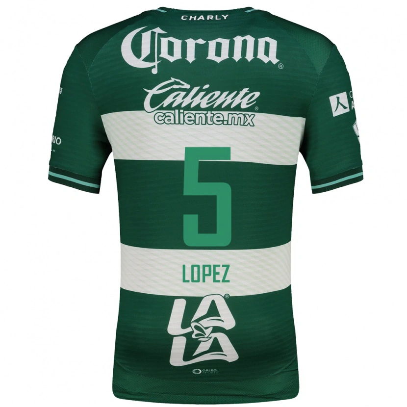 Danxen Donna Maglia Aldo López #5 Verde Bianco Kit Gara Home 2026/27 Maglietta
