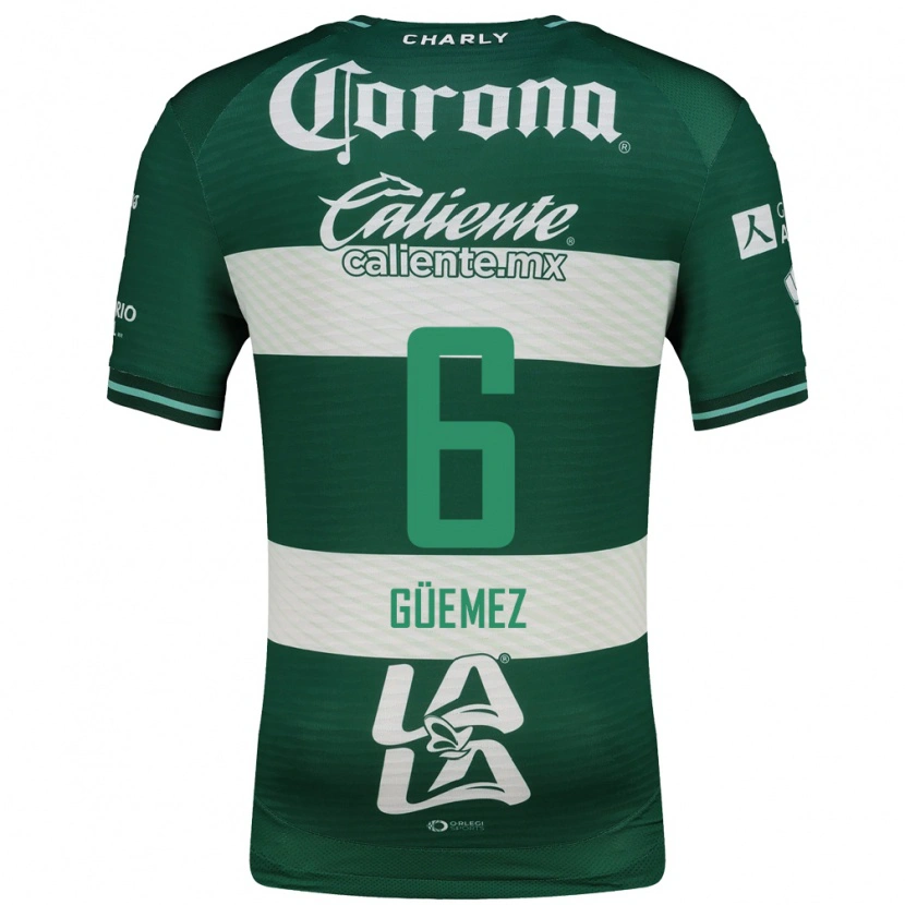 Danxen Donna Maglia Javier Güemez #6 Verde Bianco Kit Gara Home 2026/27 Maglietta