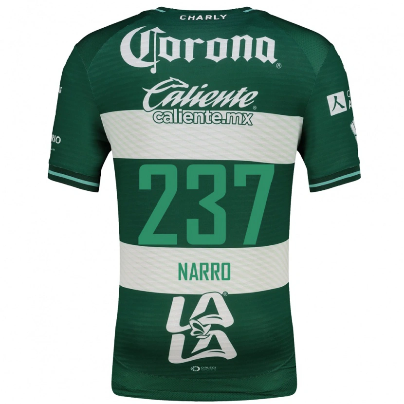 Danxen Donna Maglia Ernesto Narro #237 Verde Bianco Kit Gara Home 2026/27 Maglietta
