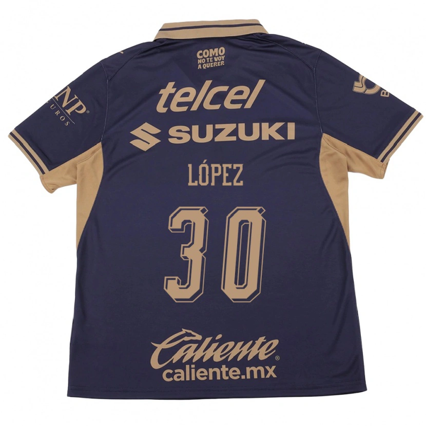 Danxen Donna Maglia Santiago López #30 Viola Marrone Kit Gara Home 2026/27 Maglietta