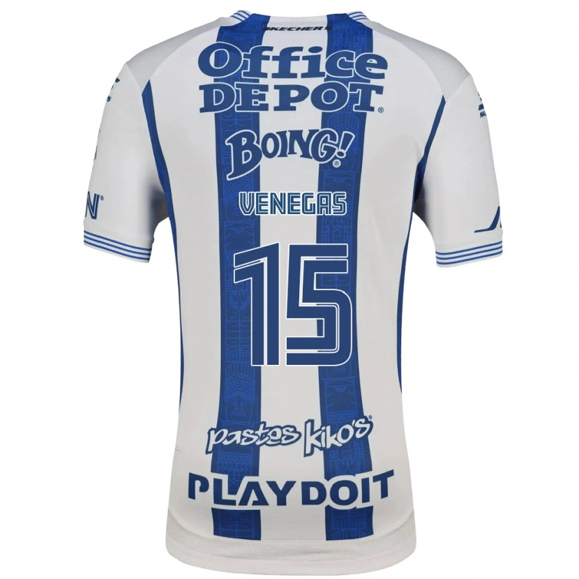 Danxen Donna Maglia Francisco Venegas #15 Bianco Blu Navy Kit Gara Home 2026/27 Maglietta