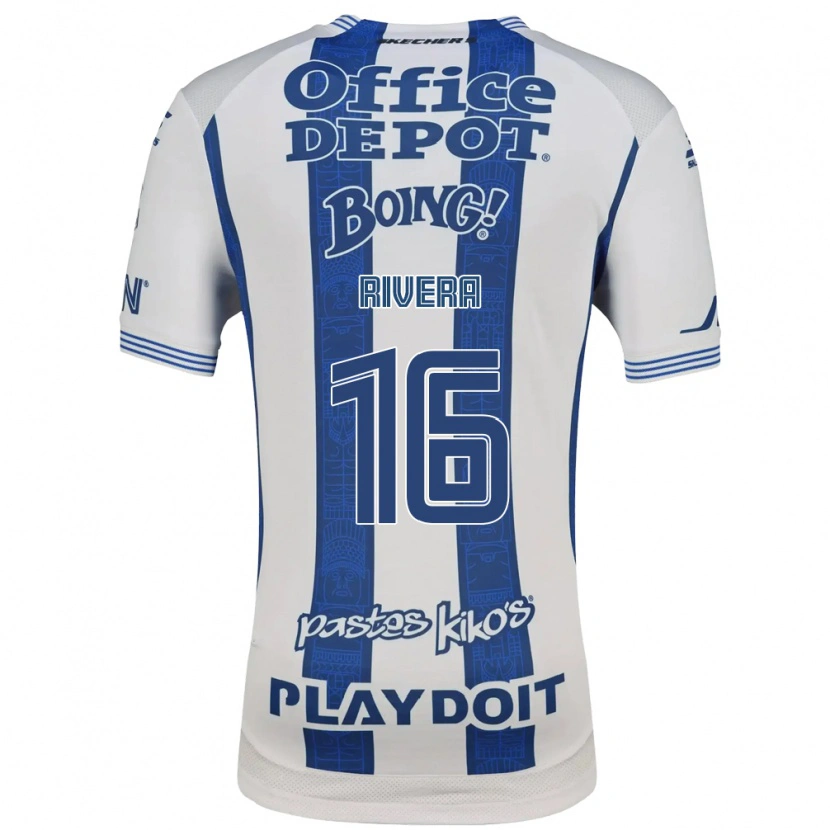 Danxen Donna Maglia Christian Rivera #16 Bianco Blu Navy Kit Gara Home 2026/27 Maglietta