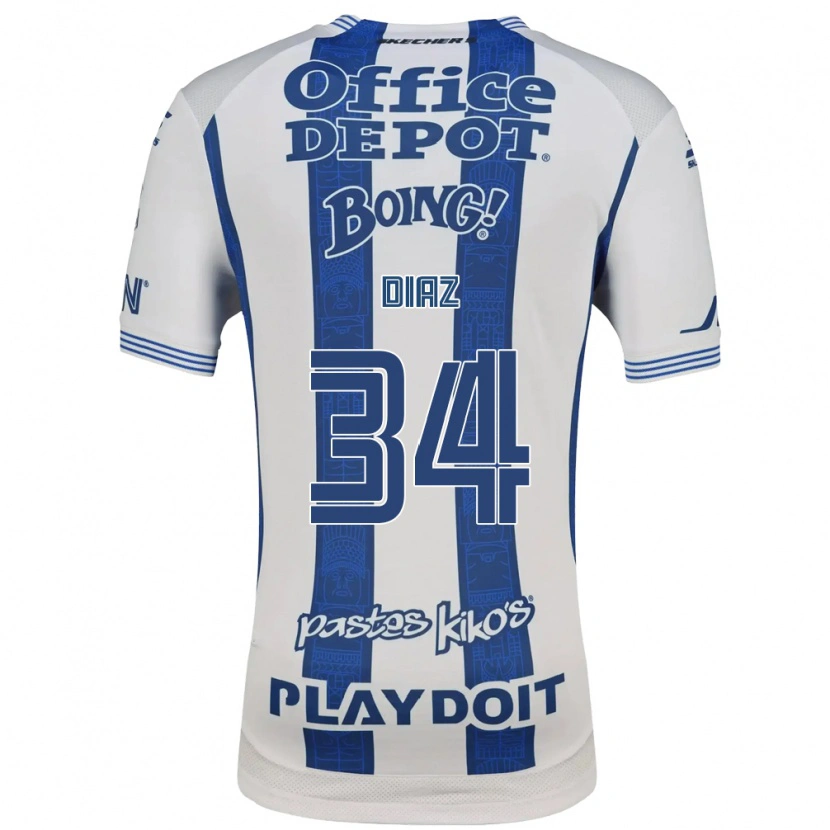 Danxen Donna Maglia Karen Díaz #34 Bianco Blu Navy Kit Gara Home 2026/27 Maglietta