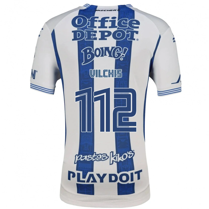 Danxen Donna Maglia Leonardo Vílchis #112 Bianco Blu Navy Kit Gara Home 2026/27 Maglietta