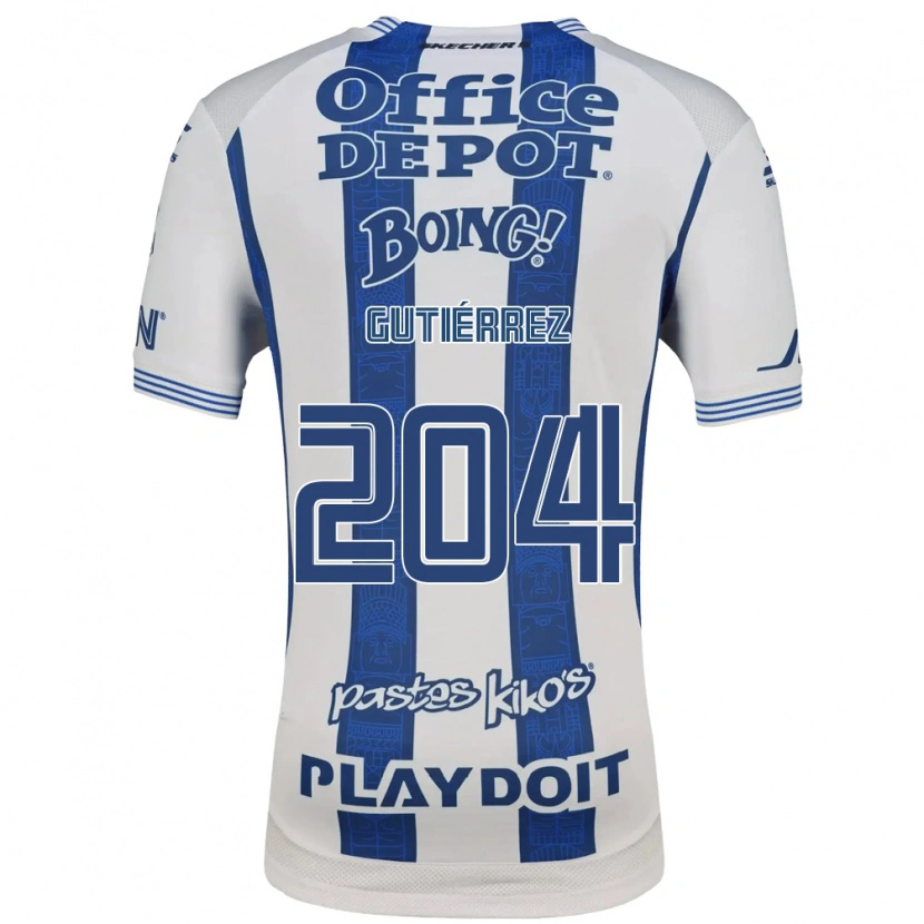 Danxen Donna Maglia Saúl Gutiérrez #204 Bianco Blu Navy Kit Gara Home 2026/27 Maglietta