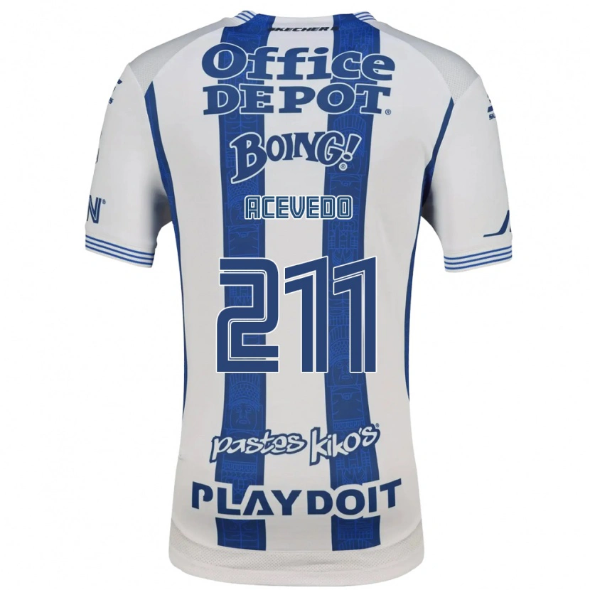 Danxen Donna Maglia Gerardo Acevedo #211 Bianco Blu Navy Kit Gara Home 2026/27 Maglietta