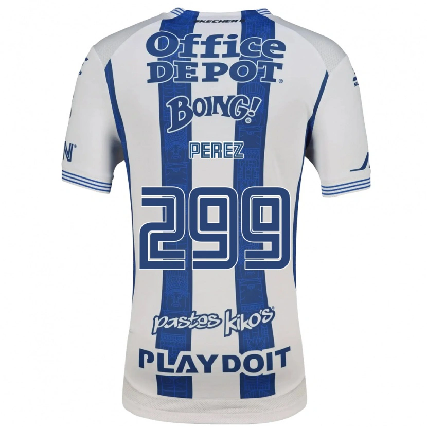 Danxen Donna Maglia Santiago Pérez #299 Bianco Blu Navy Kit Gara Home 2026/27 Maglietta