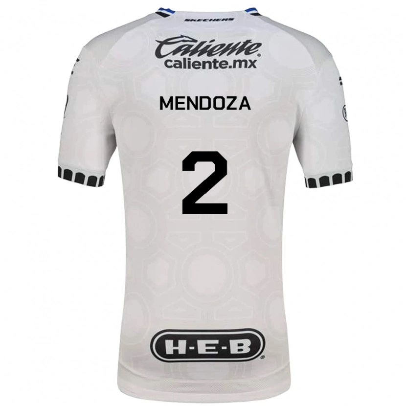 Danxen Donna Maglia Omar Mendoza #2 Bianco Nero Blu Kit Gara Home 2026/27 Maglietta