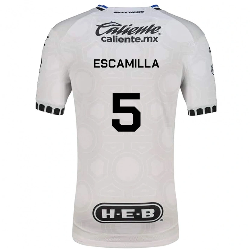 Danxen Donna Maglia Kevin Escamilla #5 Bianco Nero Blu Kit Gara Home 2026/27 Maglietta