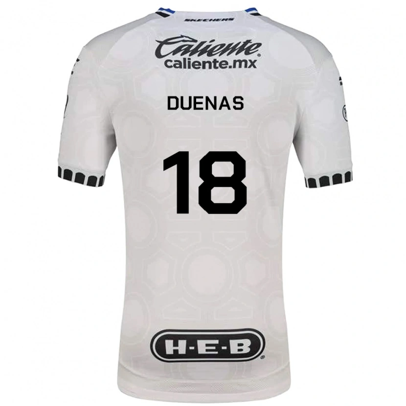 Danxen Donna Maglia Érik Dueñas #18 Bianco Nero Blu Kit Gara Home 2026/27 Maglietta