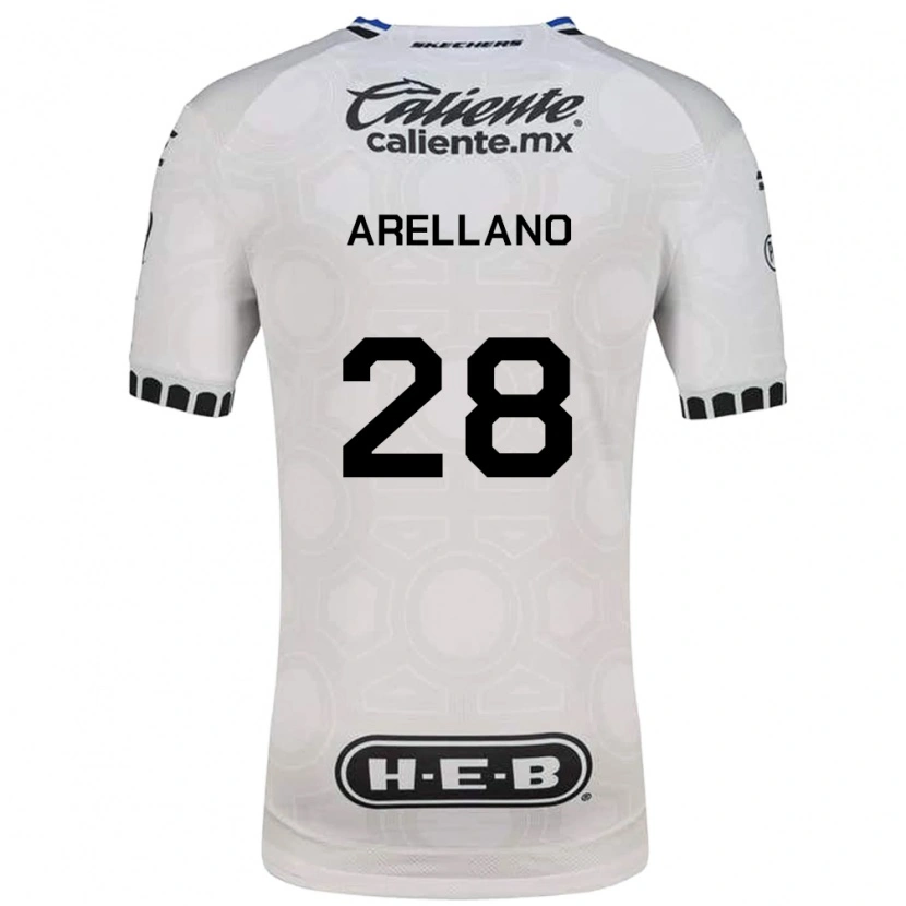Danxen Donna Maglia Jesús Arellano #28 Bianco Nero Blu Kit Gara Home 2026/27 Maglietta