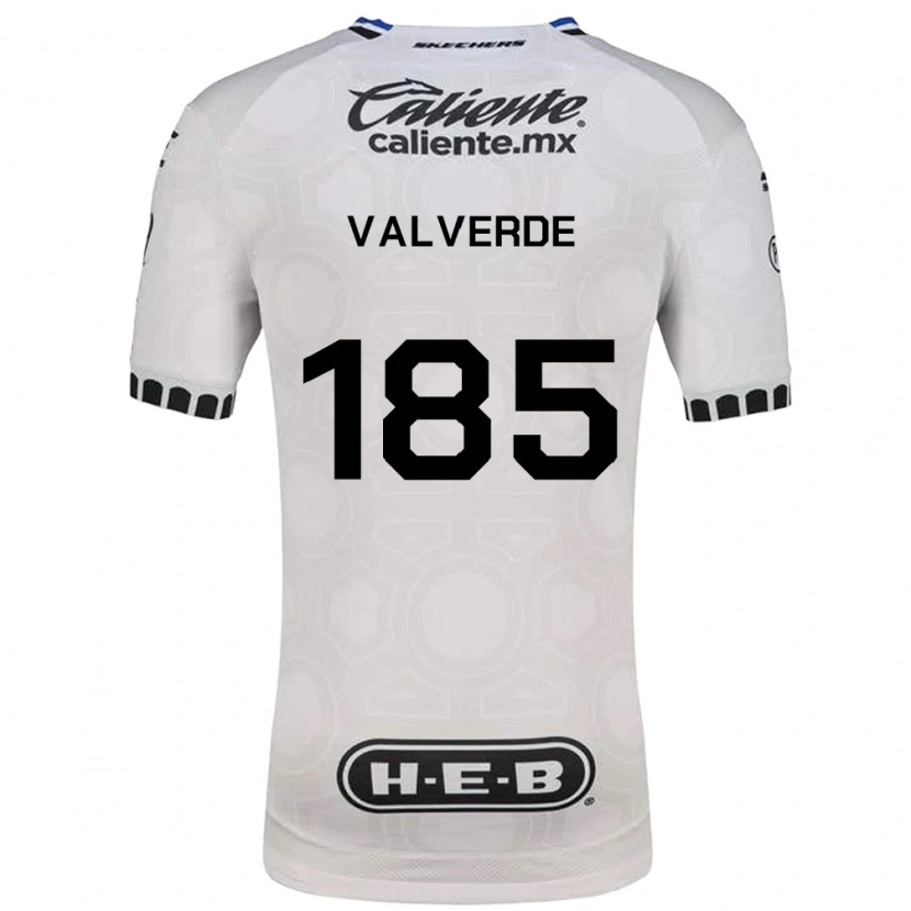 Danxen Donna Maglia Luis Valverde #185 Bianco Nero Blu Kit Gara Home 2026/27 Maglietta
