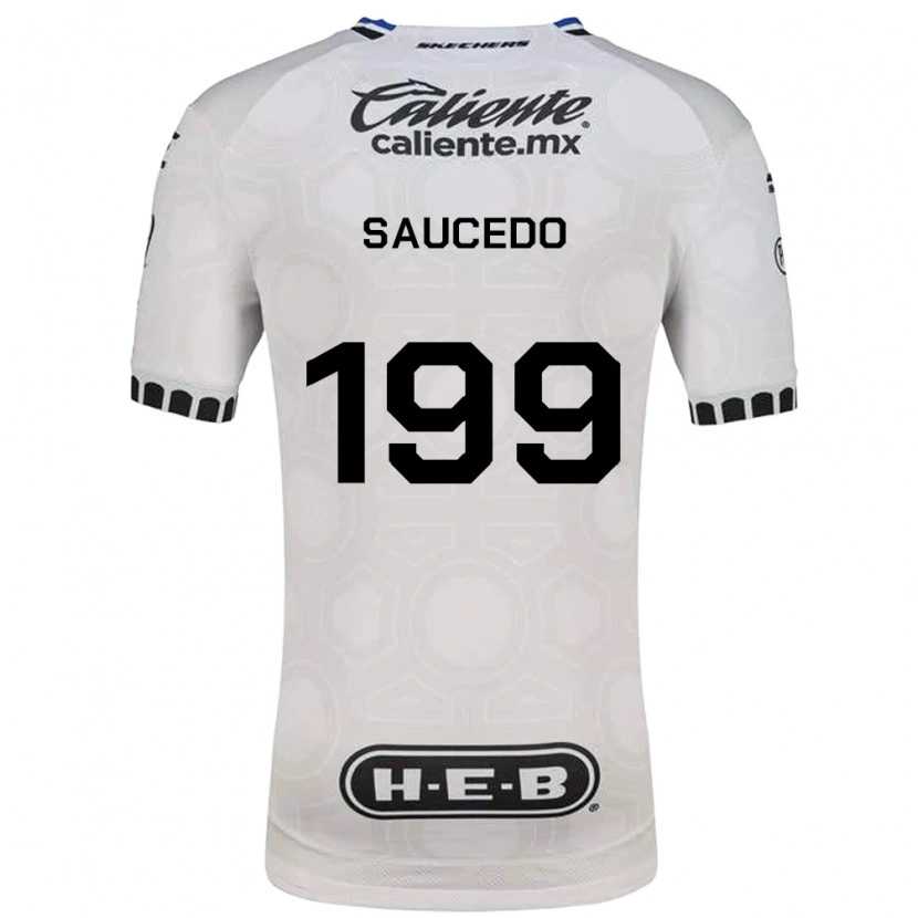 Danxen Donna Maglia Christian Saucedo #199 Bianco Nero Blu Kit Gara Home 2026/27 Maglietta