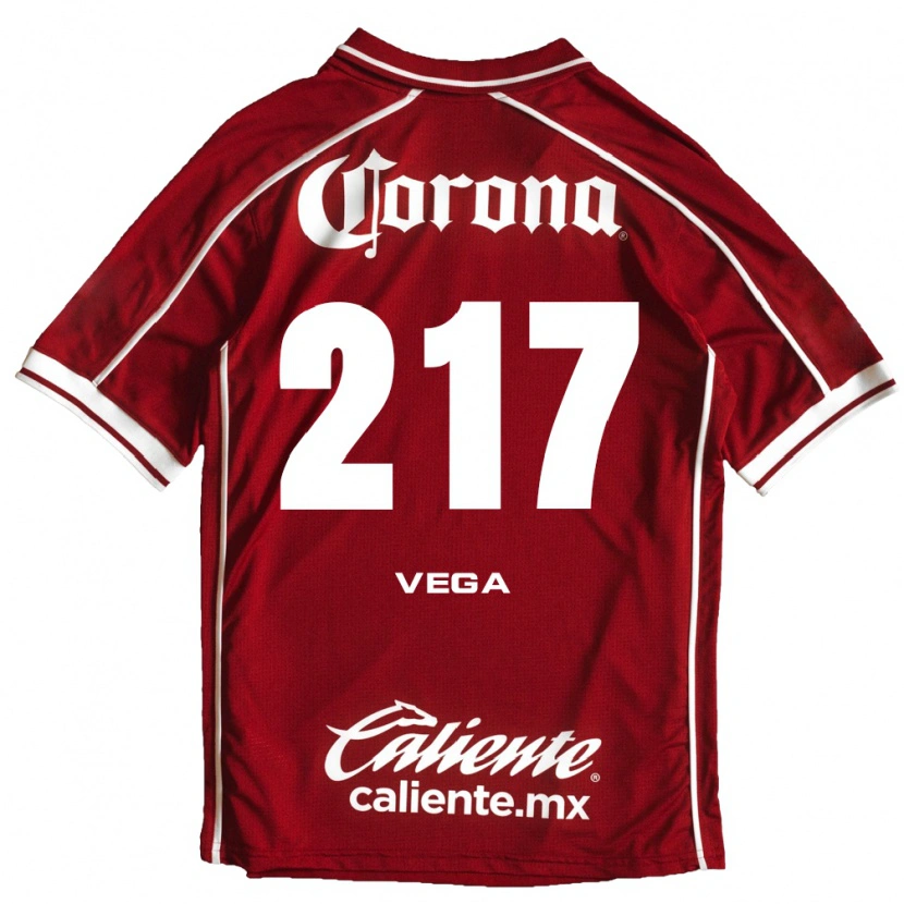 Danxen Donna Maglia Kevin Vega #217 Bianco Rosso Kit Gara Home 2026/27 Maglietta