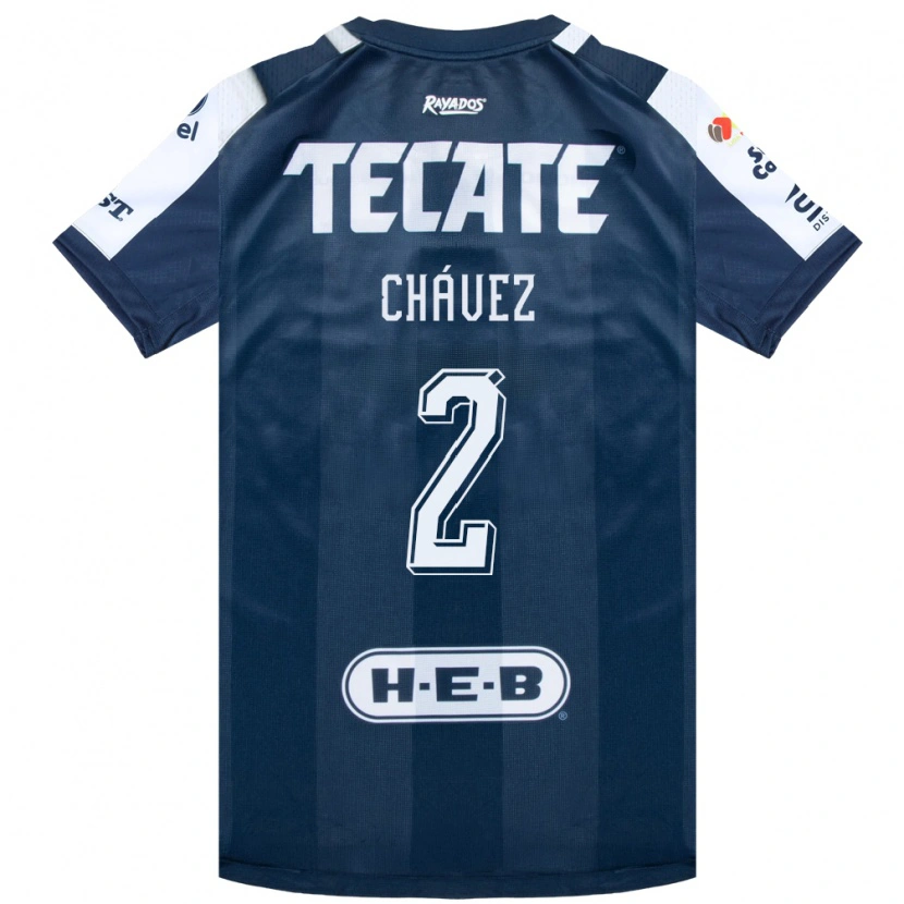 Danxen Donna Maglia Ricardo Chávez #2 Bluinchiostro Bianco Rosso Kit Gara Home 2026/27 Maglietta