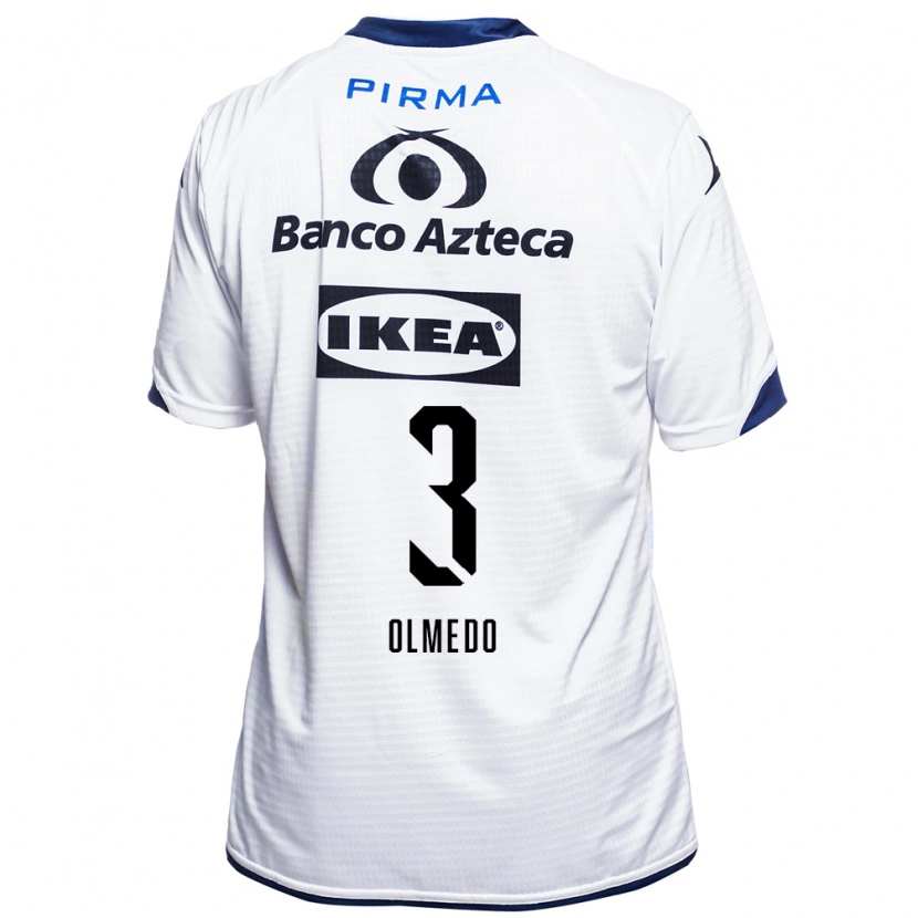 Danxen Donna Maglia Sebastián Olmedo #3 Bianco Nero Blu Kit Gara Home 2026/27 Maglietta