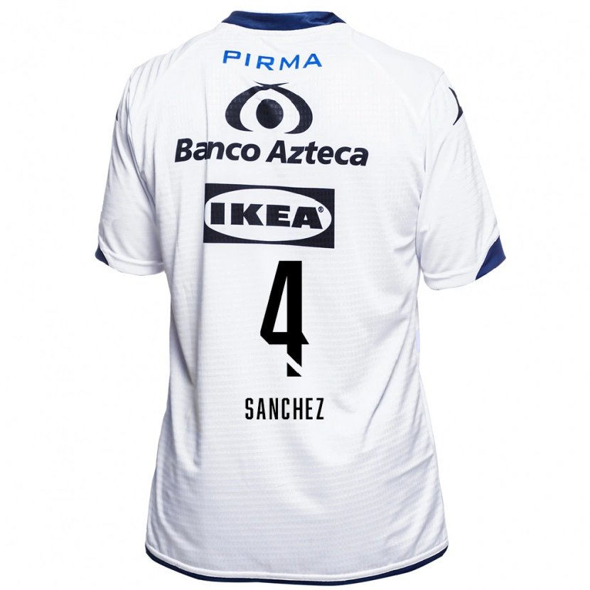 Danxen Donna Maglia Liliana Sánchez #4 Bianco Nero Blu Kit Gara Home 2026/27 Maglietta