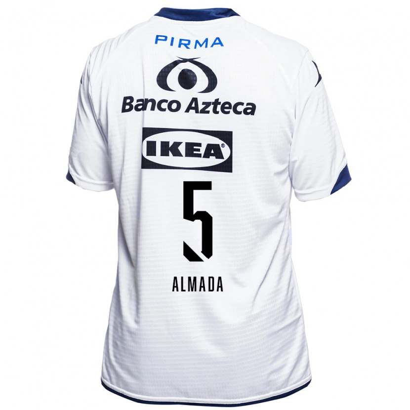 Danxen Donna Maglia Facundo Almada #5 Bianco Nero Blu Kit Gara Home 2026/27 Maglietta