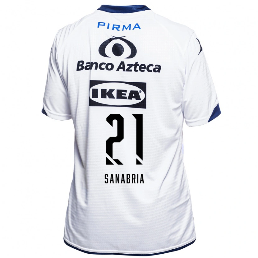 Danxen Donna Maglia Sergio Sanabria #21 Bianco Nero Blu Kit Gara Home 2026/27 Maglietta