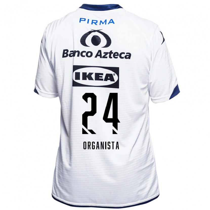 Danxen Donna Maglia Alejandro Organista #24 Bianco Nero Blu Kit Gara Home 2026/27 Maglietta