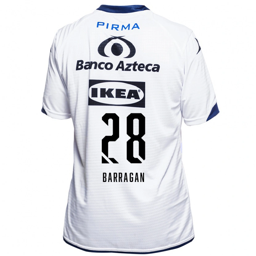 Danxen Donna Maglia Martín Barragán #28 Bianco Nero Blu Kit Gara Home 2026/27 Maglietta