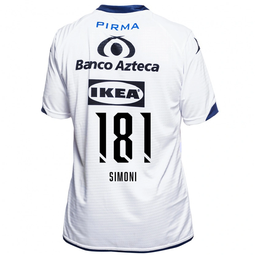 Danxen Donna Maglia Julio Simoni #181 Bianco Nero Blu Kit Gara Home 2026/27 Maglietta