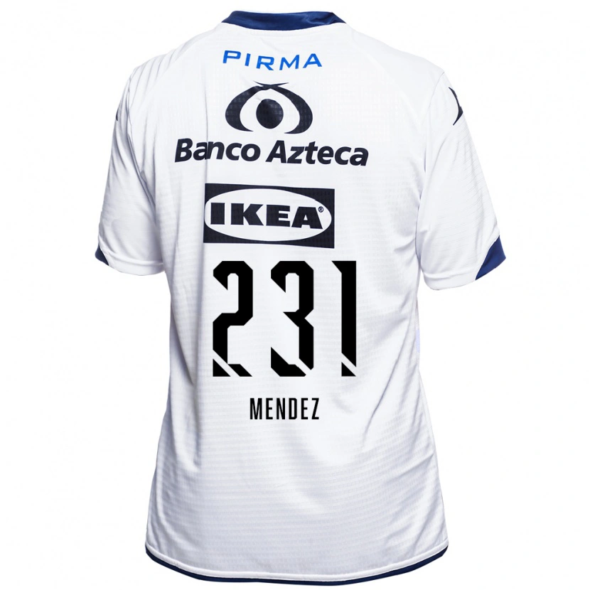 Danxen Donna Maglia Alejandro Méndez #231 Bianco Nero Blu Kit Gara Home 2026/27 Maglietta