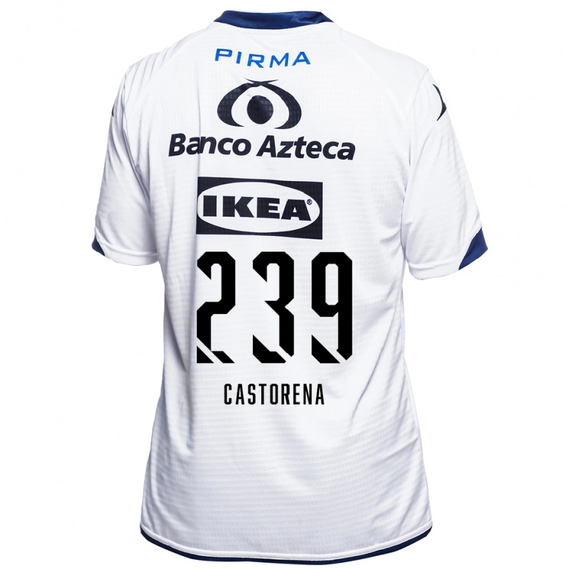 Danxen Donna Maglia Ernesto Castorena #239 Bianco Nero Blu Kit Gara Home 2026/27 Maglietta
