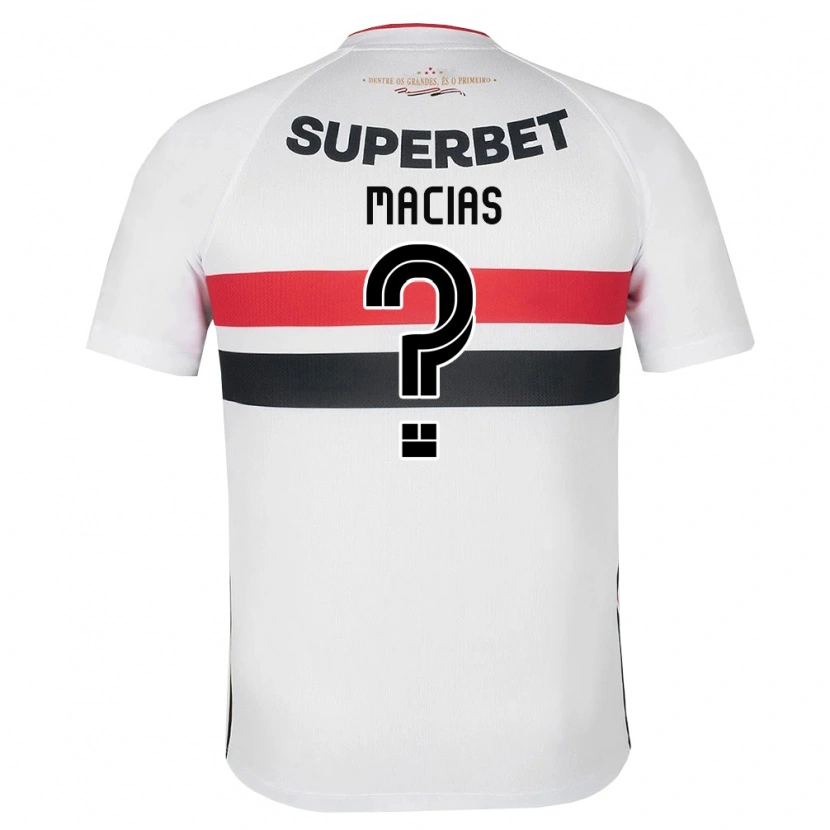 Danxen Donna Maglia Juan Macías #0 Bianco Rosso Nero Kit Gara Home 2026/27 Maglietta