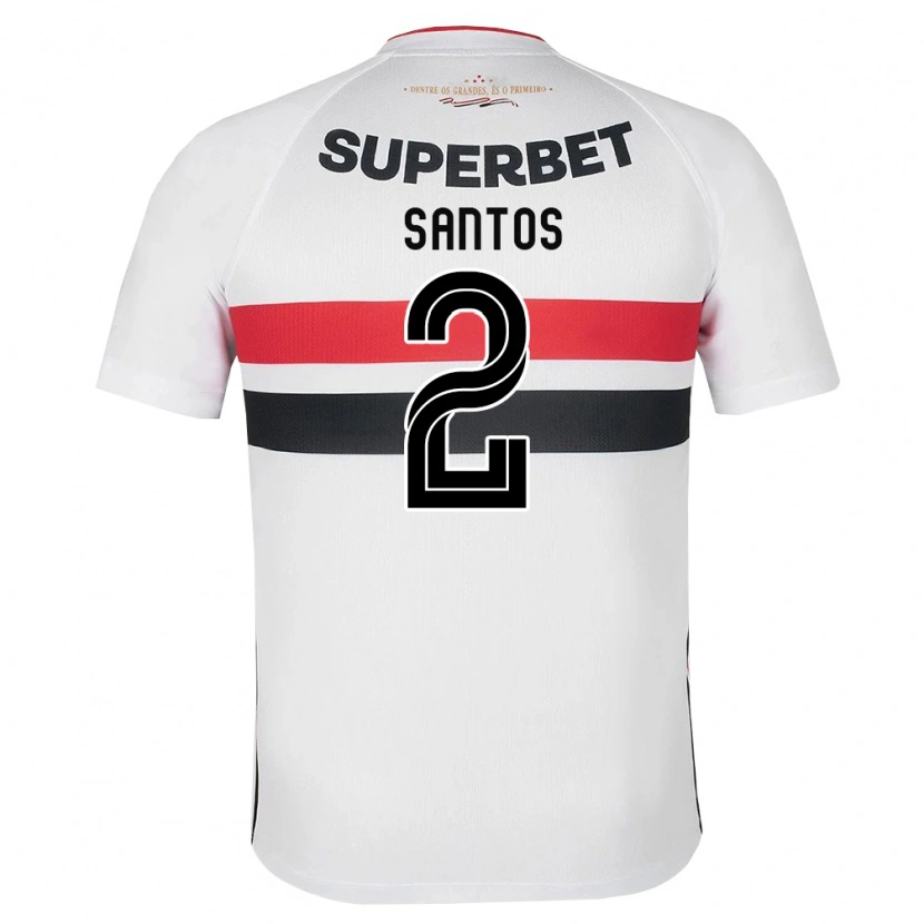 Danxen Donna Maglia Ruann Santos #2 Bianco Rosso Nero Kit Gara Home 2026/27 Maglietta