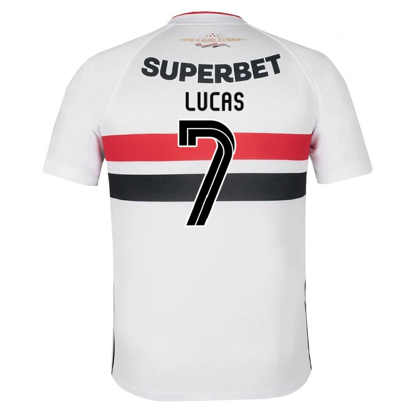 Danxen Donna Maglia Lucas Moura #7 Bianco Rosso Nero Kit Gara Home 2026/27 Maglietta