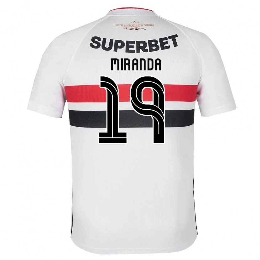 Danxen Donna Maglia Gustavo Miranda #19 Bianco Rosso Nero Kit Gara Home 2026/27 Maglietta