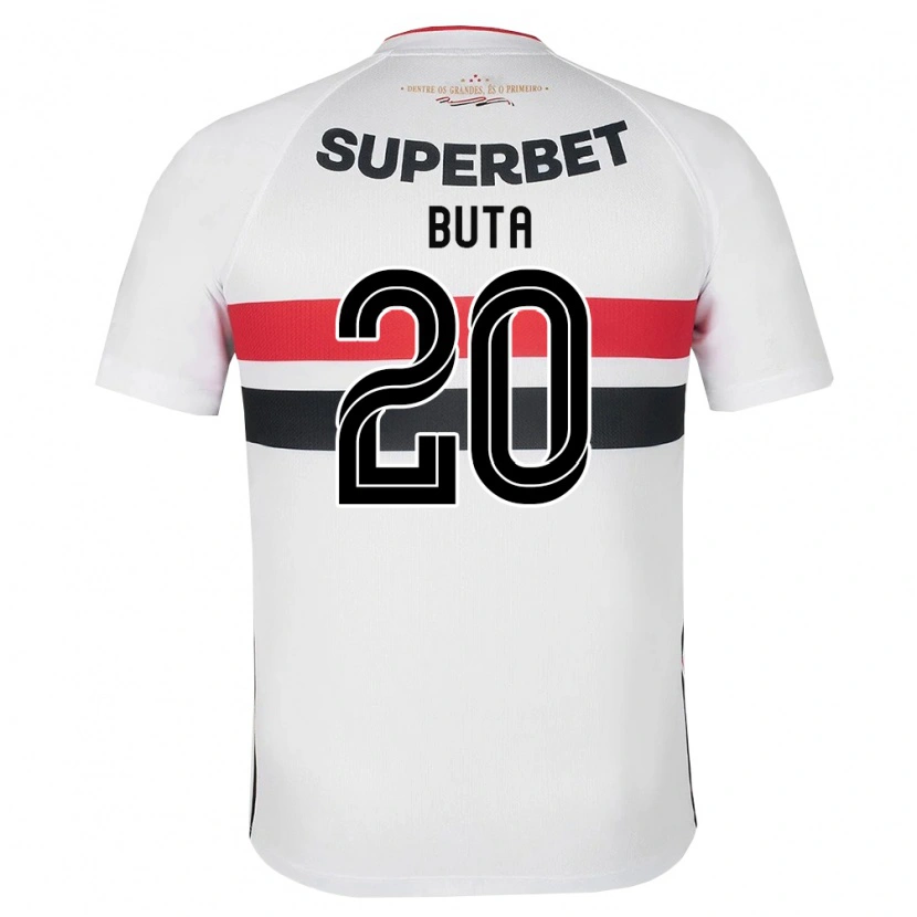 Danxen Donna Maglia Aurélio Buta #20 Bianco Rosso Nero Kit Gara Home 2026/27 Maglietta