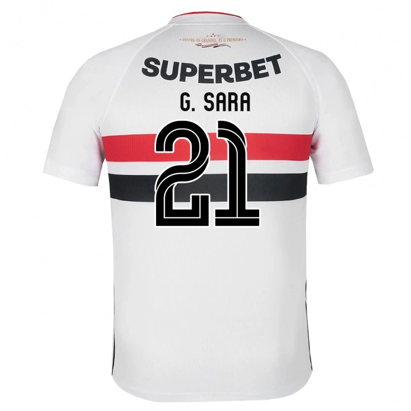 Danxen Donna Maglia Gabriel Sara #21 Bianco Rosso Nero Kit Gara Home 2026/27 Maglietta
