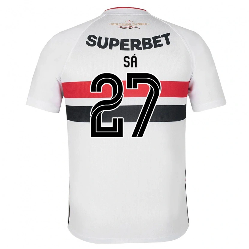 Danxen Donna Maglia Victor Sá #27 Bianco Rosso Nero Kit Gara Home 2026/27 Maglietta