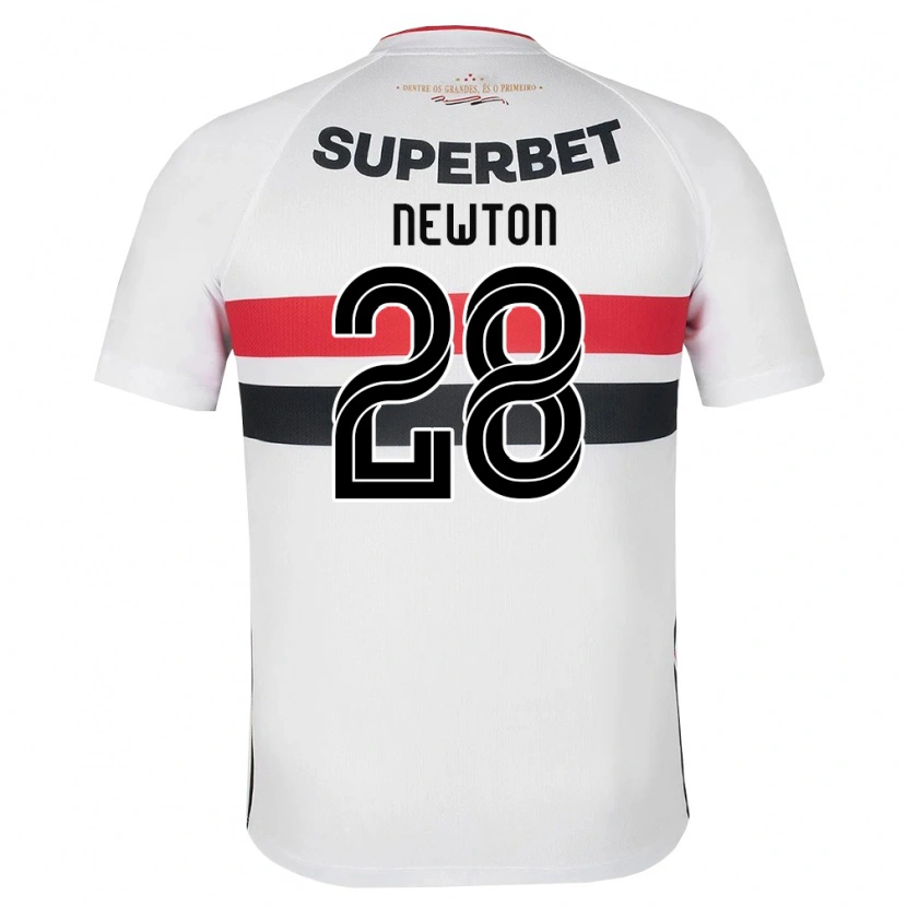 Danxen Donna Maglia Newton Araujo Da Costa Júnior #28 Bianco Rosso Nero Kit Gara Home 2026/27 Maglietta