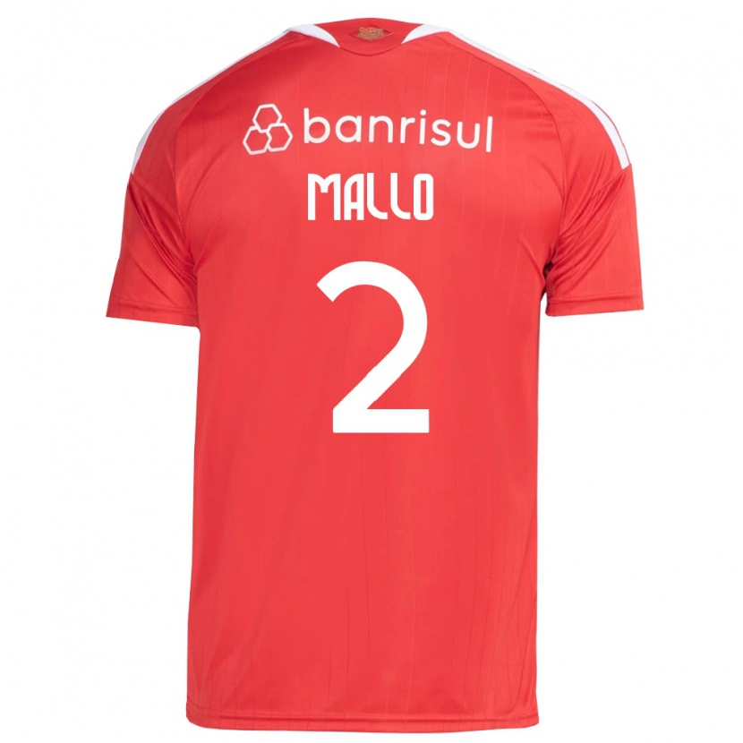 Danxen Donna Maglia Hugo Mallo #2 Rosso Bianco Kit Gara Home 2026/27 Maglietta