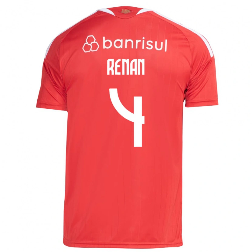 Danxen Donna Maglia Robert Renan #4 Rosso Bianco Kit Gara Home 2026/27 Maglietta